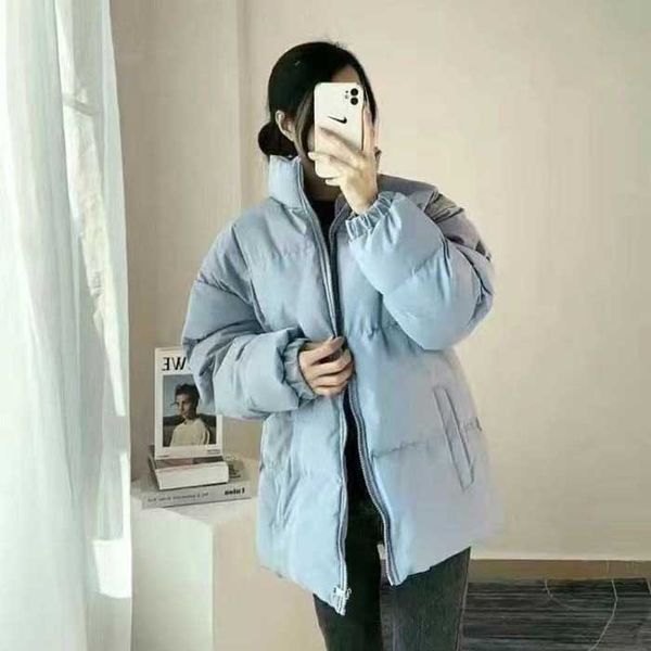 Блакитна куртка зимова двостороння жіноча (унісекс) 40 фото